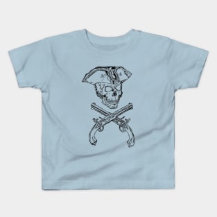 Pirate Skull Flintguns Halloween Kids T-Shirt